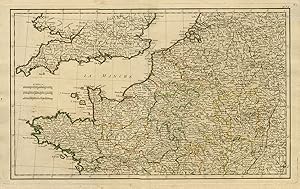 Antique Print-TOPOGRAPHY-FRANCE-ENGLAND-FLANDERS-CHANNEL-Longchamps-1762