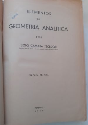 Imagen del vendedor de Elementos de geometra analtica a la venta por Librera Ofisierra