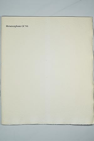 Seller image for METAMORPHOSIS OF 741 for sale by Lost Time Books