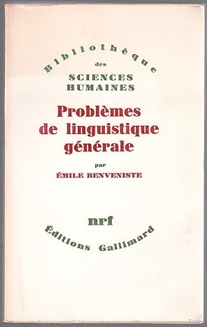 Seller image for Problmes de linguistique gnrale for sale by LibrairieLaLettre2