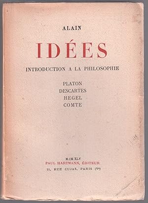 Imagen del vendedor de Ides (Introduction  la philosophie) - Platon, Descartes, Hegel, Comte a la venta por LibrairieLaLettre2