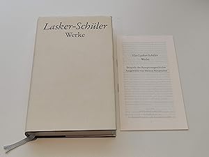 Imagen del vendedor de Else Lasker-Schler Werke : Lyrik, Prosa, Dramatisches inkl. Beiheft a la venta por BcherBirne