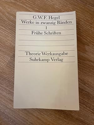 Bild des Verkufers fr Frhe Schriften (Werke 1). Theorie Werkausgabe Band 1 Redaktion: Eva Moldenhauer und Karl Markus Michel zum Verkauf von PlanetderBuecher