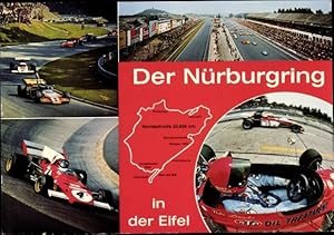 Ansichtskarte / Postkarte Nürburgring, Renn- und Touristenstrecke, Formel-1-Wagen