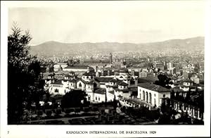 Ansichtskarte / Postkarte Exposicion Internacional de Barcelona 1929, Vue partielle des palais de...