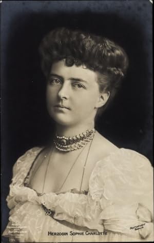 Ansichtskarte / Postkarte Sophie Charlotte von Oldenburg, Ehefrau von Eitel Friedrich Prinz von P...