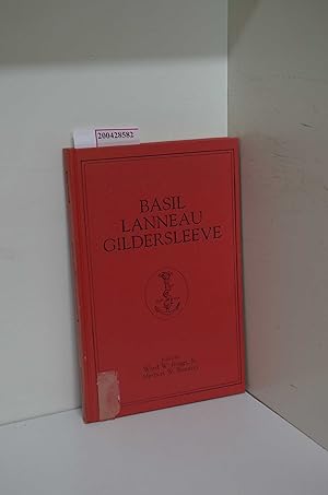 Bild des Verkufers fr Basil Lanneau Gildersleeve: An American Classicist. Monographs in Classical Philology) zum Verkauf von ralfs-buecherkiste