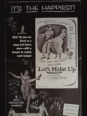 Imagen del vendedor de Let's Make Up Pressbook 1956 Errol Flynn, Anna Neagle, David Farrar a la venta por AcornBooksNH