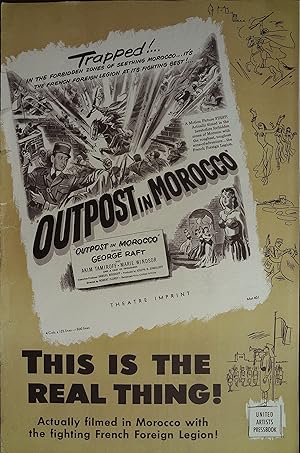 Seller image for Outpost in Morocco Pressbook 1949 George Raft, Akim Tamiroff, Marie Windsor for sale by AcornBooksNH