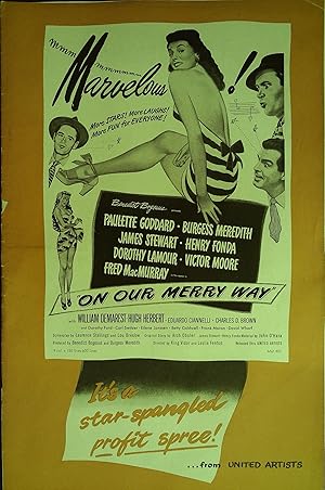 Seller image for On Our Merry Way Pressbook 1949 Paulette Goddard, Burgess Meredith, James Stewart for sale by AcornBooksNH