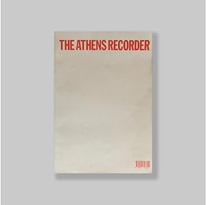 Immagine del venditore per Johannes Schwartz - The Athens Recorder. FINE COPY. venduto da Antiquariaat Berger & De Vries