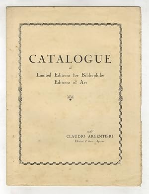 Catalogue of Limited Editions for Bibliophiles. Editions of Art.