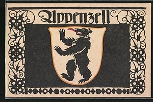 Ansichtskarte Schweiz, Wappen des Kanton Appenzell