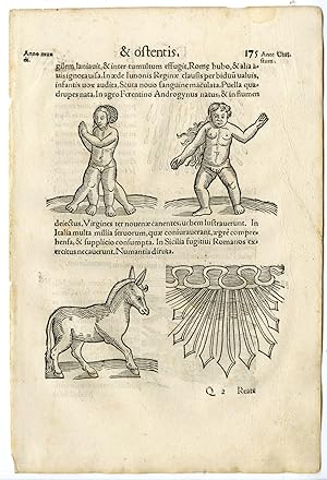 Rare Antique Print-DEFORMITY-DISASTER-EARTHQUAKE-Lycosthenes-1557