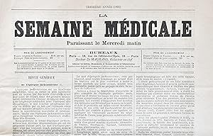 Image du vendeur pour De l'pilepsie jacksonnienne, In : La Semaine Mdicale, 4 Janvier 1893 (13e anne - N 1). mis en vente par Jean-Pierre AUBERT