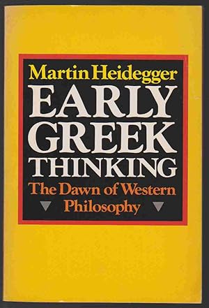 Seller image for EARLY GREEK THINKING for sale by Easton's Books, Inc.