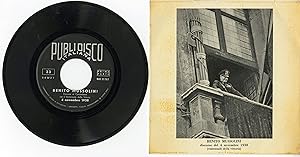 "Benito MUSSOLINI" Ventennale della Vittoria : 4/11/1938 / EP 33 tours 17cm original italien / CO...
