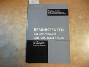 Bild des Verkufers fr Reminiszenzen ; ein Environment von Jzef Szajna ; zum 50. Jahrestag der Befreiung von Auschwitz-Birkenau ; (Materialheft zur Ausstellung Reminiszenzen anlsslich des 50. Jahrestages der Befreiung von Auschwitz-Birkenau im Schauspiel Frankfurt vom . zum Verkauf von Gebrauchtbcherlogistik  H.J. Lauterbach