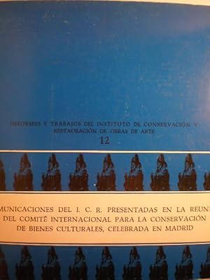 Bild des Verkufers fr Informes y trabajos del Instituto de Conservacin y Restauracin de Obras de Arte. 12 zum Verkauf von Librera Antonio Azorn