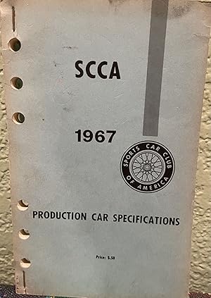 SCCA 1967 Production Car Specifications