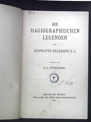 Die hagiographischen Legenden von Hippolyte Delehaye.