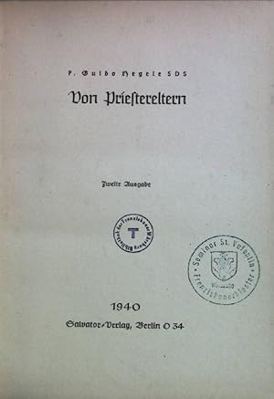 Seller image for Von Priestereltern. for sale by books4less (Versandantiquariat Petra Gros GmbH & Co. KG)