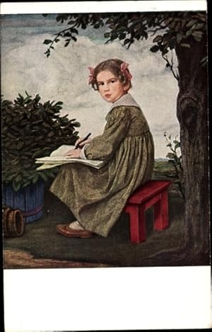 Künstler Ansichtskarte / Postkarte von Zumbusch, Ludwig, Johanna, Kinderportrait, Jugend Postkarte