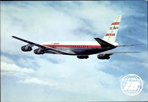 Ansichtskarte / Postkarte Passagierflugzeug Douglas DC 8 Turbofan Jet, Iberia, EC-BAV