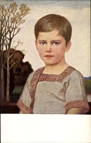 Künstler Ansichtskarte / Postkarte von Zumbusch, Ludwig, Knabenbildnis, Jugend Postkarte
