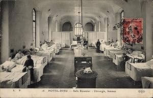 Bild des Verkufers fr Ansichtskarte / Postkarte Paris, Hotel Dieu, Salle Recamier, Chirurgie, femmes zum Verkauf von akpool GmbH