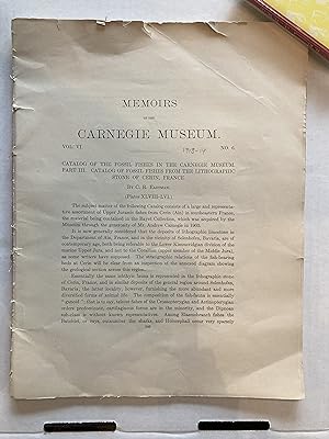 CATALOG OF FOSSIL FISHES IN THE CARNEGIE MUSEUM, PART III. THE LITHOGRAPHIC STONE OF CERIN, FRANCE