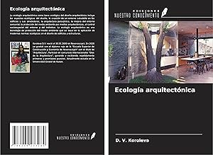 Imagen del vendedor de Ecologa arquitectnica a la venta por moluna