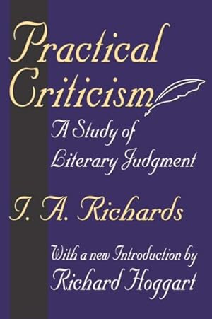Seller image for Practical Criticism : A Study Of Literary Judgment for sale by GreatBookPrices