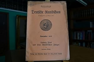 Ludwig Tieck und seine schwäbischen Jünger. Sonderabdruck aus: Deutsche Rundschau.