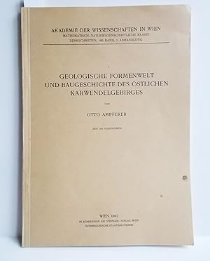 Image du vendeur pour Geologische Formenwelt und Baugeschichte des stlichen Karwendelgebirges mis en vente par Antiquariat Zinnober