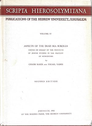 Aspects of the Dead Sea Scrolls Second Edition (Scripta Hierosolymitana Volume 4)