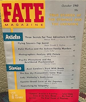 Fate Magazine True Stories of The Strange and The Unknown October 1960 Vol 13 No. 10 Issue 127