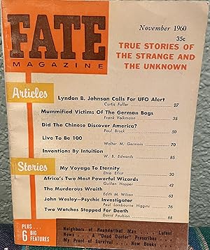 Fate Magazine True Stories of The Strange and The Unknown November 1960 Vol 13 No. 11 Issue 128