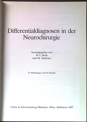 Bild des Verkufers fr Differentialdiagnosen in der Neurochirurgie. zum Verkauf von books4less (Versandantiquariat Petra Gros GmbH & Co. KG)