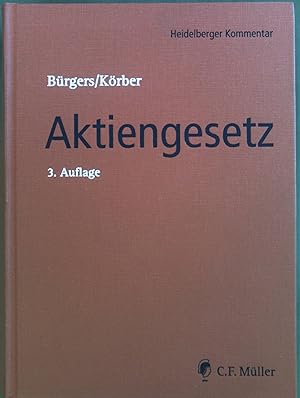 Seller image for Aktiengesetz. for sale by books4less (Versandantiquariat Petra Gros GmbH & Co. KG)