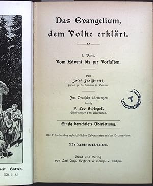 Bild des Verkufers fr Das Evangelium, dem Volke erklrt: (2 BNDE IN EINEM) zum Verkauf von books4less (Versandantiquariat Petra Gros GmbH & Co. KG)