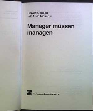 Bild des Verkufers fr Manager mssen managen zum Verkauf von books4less (Versandantiquariat Petra Gros GmbH & Co. KG)