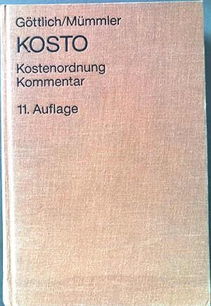 Bild des Verkufers fr Kostenordnung: Kommentar. zum Verkauf von books4less (Versandantiquariat Petra Gros GmbH & Co. KG)
