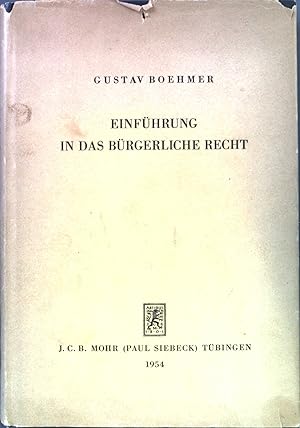 Image du vendeur pour Einfhrung in das brgerliche Recht. mis en vente par books4less (Versandantiquariat Petra Gros GmbH & Co. KG)