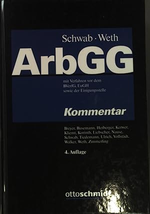 Seller image for Arbeitsgerichtsgesetz: Kommentar. for sale by books4less (Versandantiquariat Petra Gros GmbH & Co. KG)