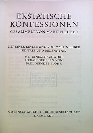 Bild des Verkufers fr Ekstatische Konfessionen. zum Verkauf von books4less (Versandantiquariat Petra Gros GmbH & Co. KG)