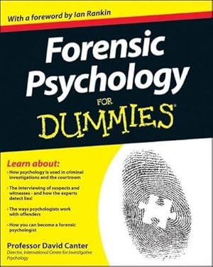 Bild des Verkufers fr Forensic Psychology For Dummies zum Verkauf von AHA-BUCH GmbH