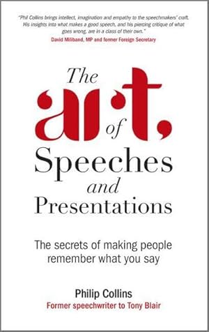 Bild des Verkufers fr The Art of Speeches and Presentations : The Secrets of Making People Remember What You Say zum Verkauf von AHA-BUCH GmbH