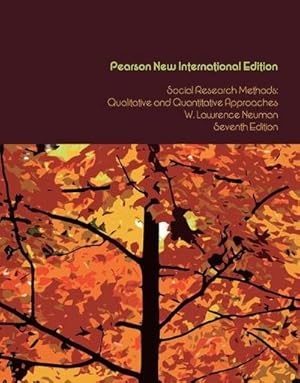 Bild des Verkufers fr Social Research Methods: Qualitative and Quantitative Approaches : Pearson New International Edition zum Verkauf von AHA-BUCH GmbH