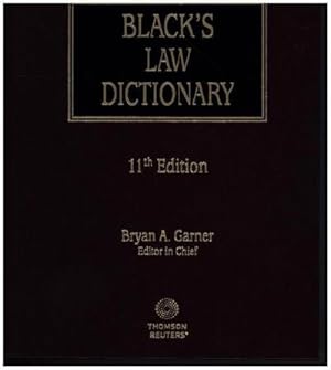Imagen del vendedor de Black's Law Dictionary 11th Edition, Hardcover a la venta por AHA-BUCH GmbH